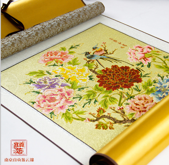 中秋佳節新意禮品，南京云錦，寓意好，有文化內涵